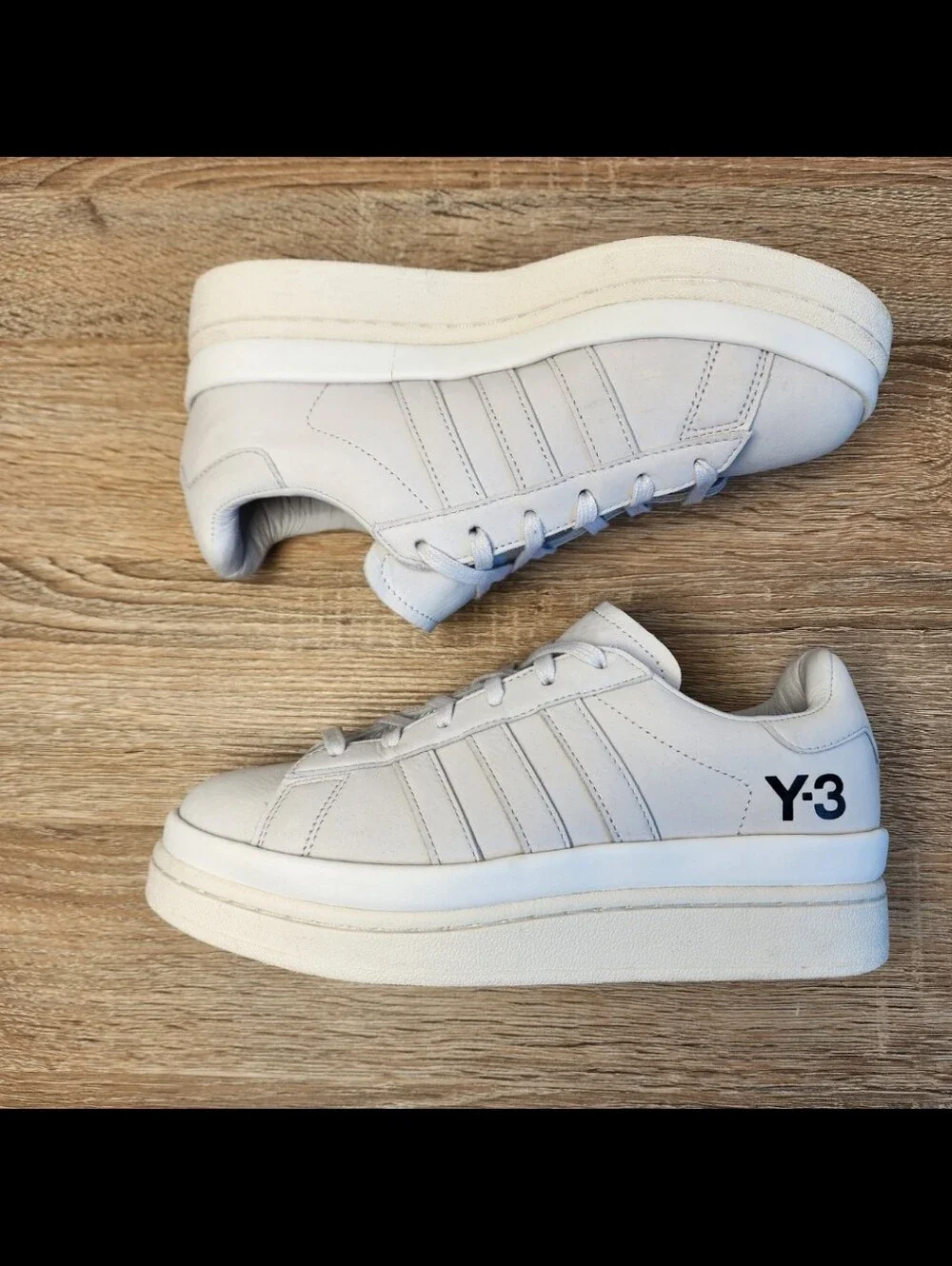 ADIDAS Y-3 Hicho Grey White FZ4339 Lace Up Sneaker Shoes Men's 5.5